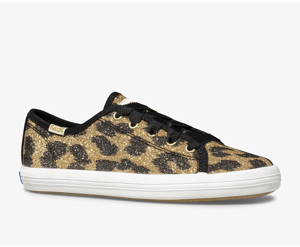 Basket Keds Enfant Leopard - Kate Spade New York Kickstart Glitter Leopard - 308-GJVDCB